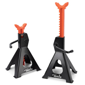 TONDA front view of both jack stands showing stable pair setup and reliable support