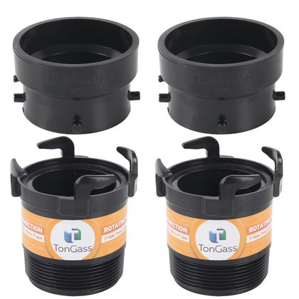 TonGass front view of 2-piece adapter pack showing components and compact packaging benefit