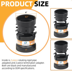 TonGass rotating adapter close-up displaying bayonet hooks and rotation feature for faster hookups