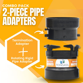 TonGass close-up of rotating rigid pipe adapter demonstrating smooth rotation benefit