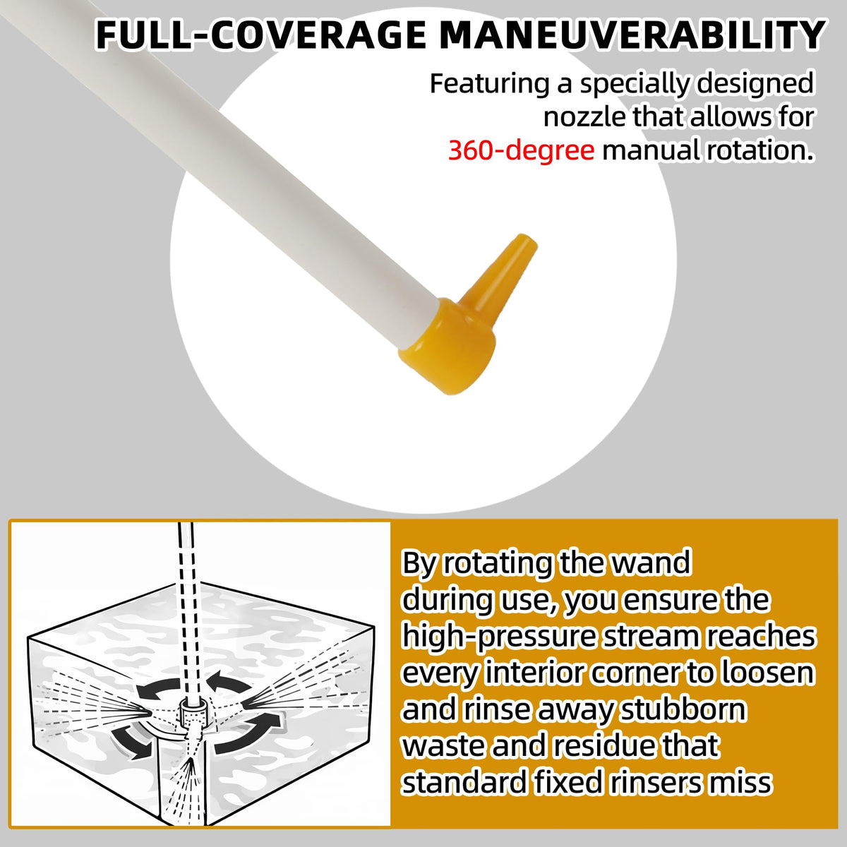 TonGass built-in shut-off valve detail demonstrating precise flow control benefit