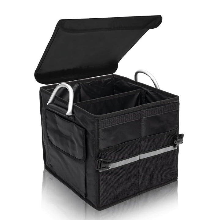 Tongketec front view with lid showing secure storage and organized trunk