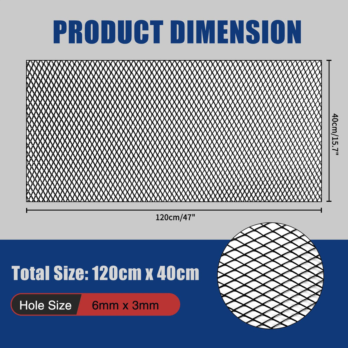 Tongze close-up rhombic mesh showing hole pattern and airflow benefit