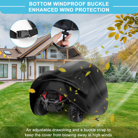 tonhui drawstring hem detail secures cover against wind