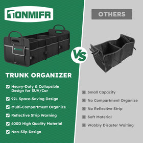 Tonmifr compact caddy on a backseat showing versatile fit benefit