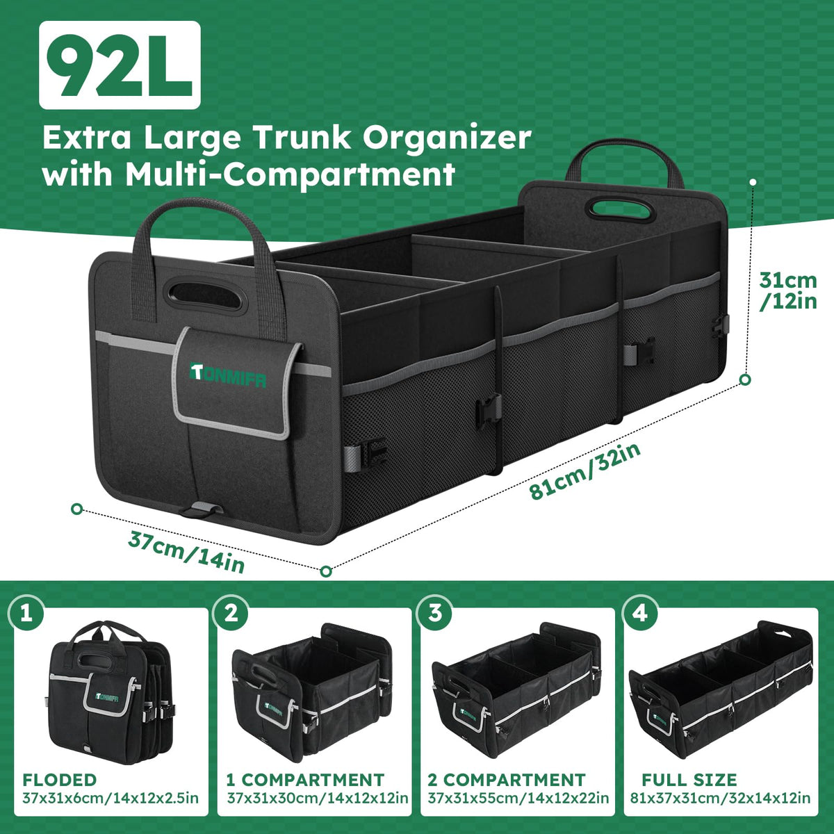 Tonmifr organizer expanded with groceries demonstrating organized storage benefit