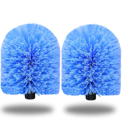 Tonmp front view of two blue duster heads showing shape and color benefits