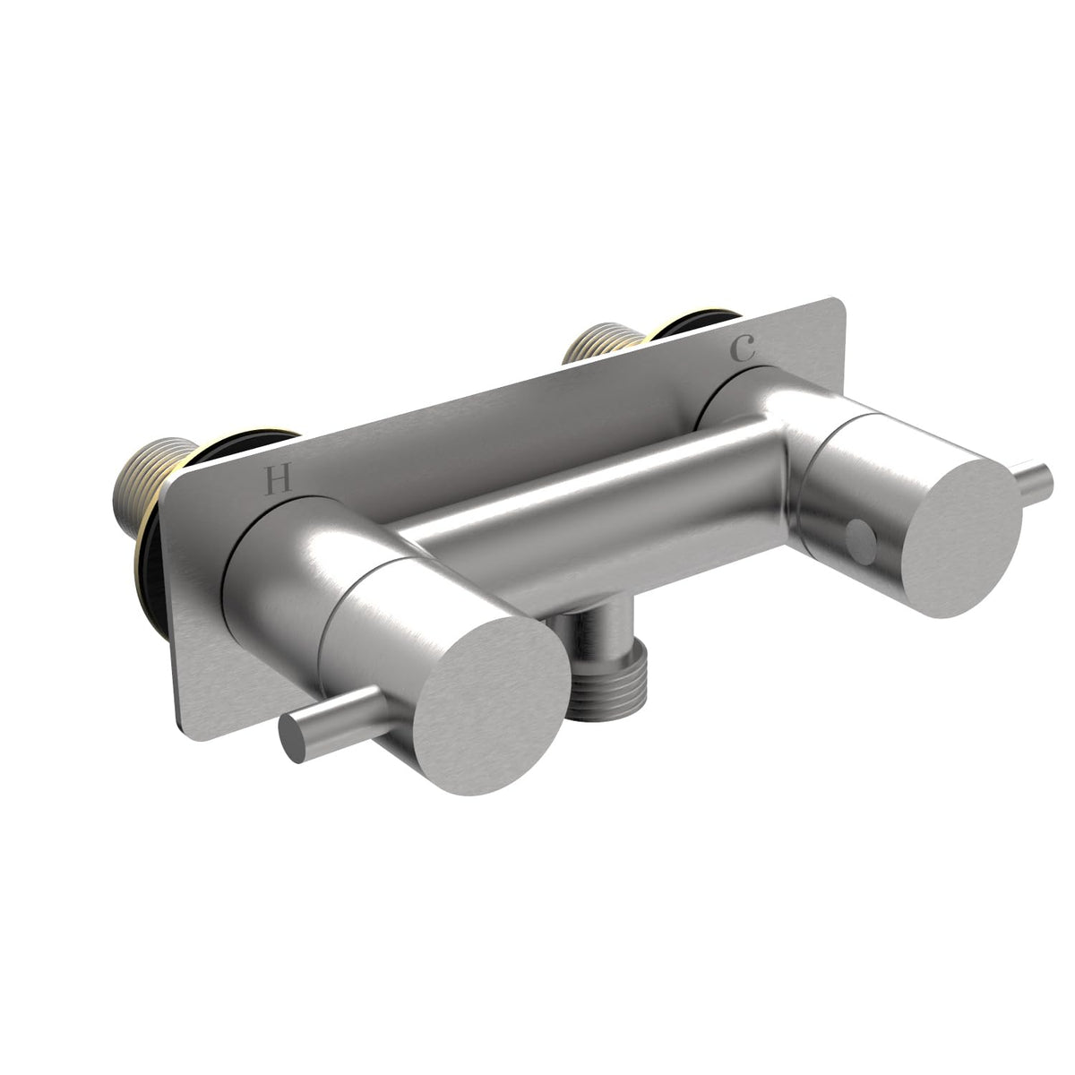 TONNY front view of faucet showing compact stainless steel design and durability