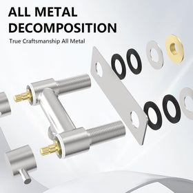 TONNY outlet rotated upward demonstrating external shower hookup flexibility
