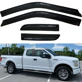 TONOYTIM front window visor installed on Ford F150 SuperCab for weather protection