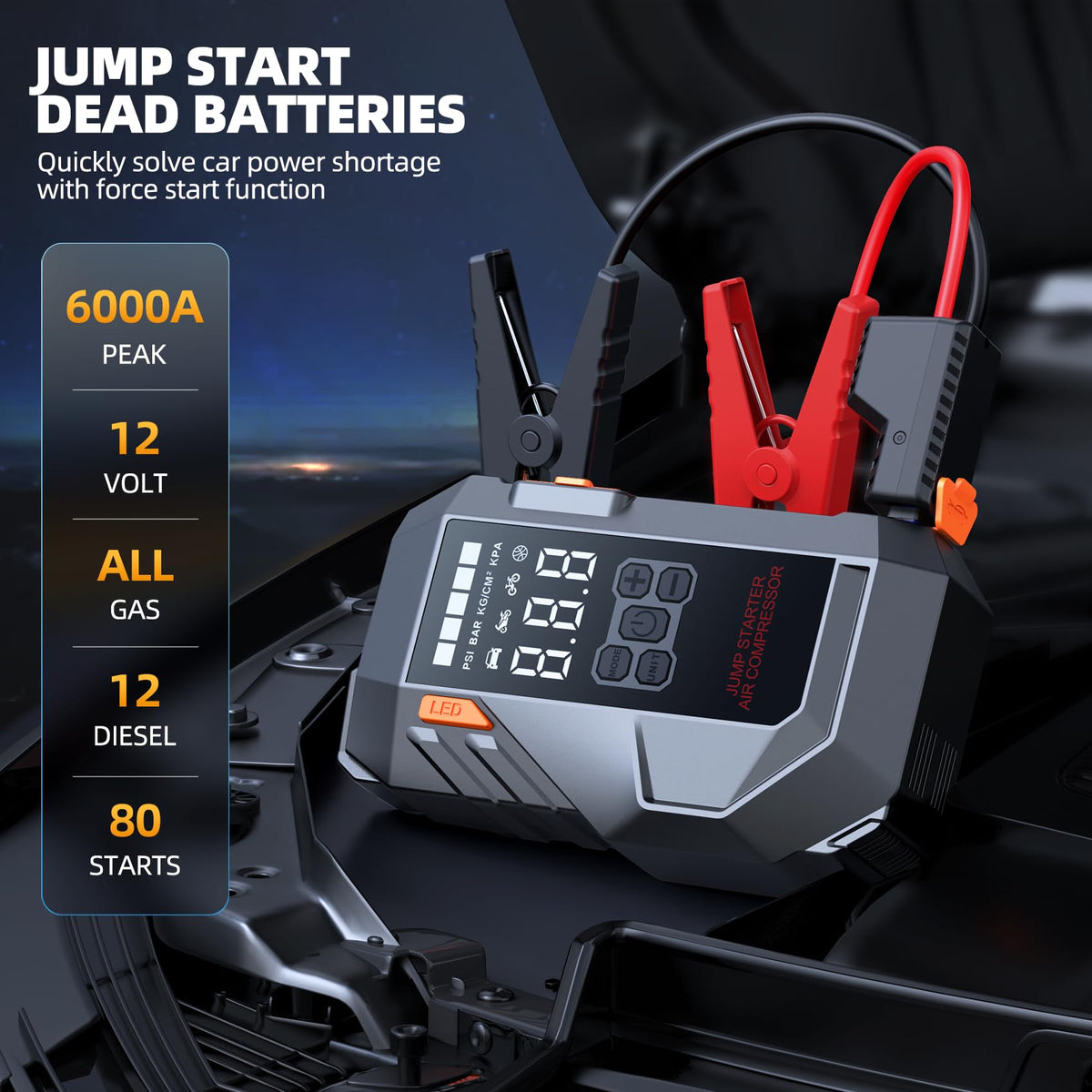 TONTONJIA smart jump clamps close-up demonstrating safe spark-resistant design