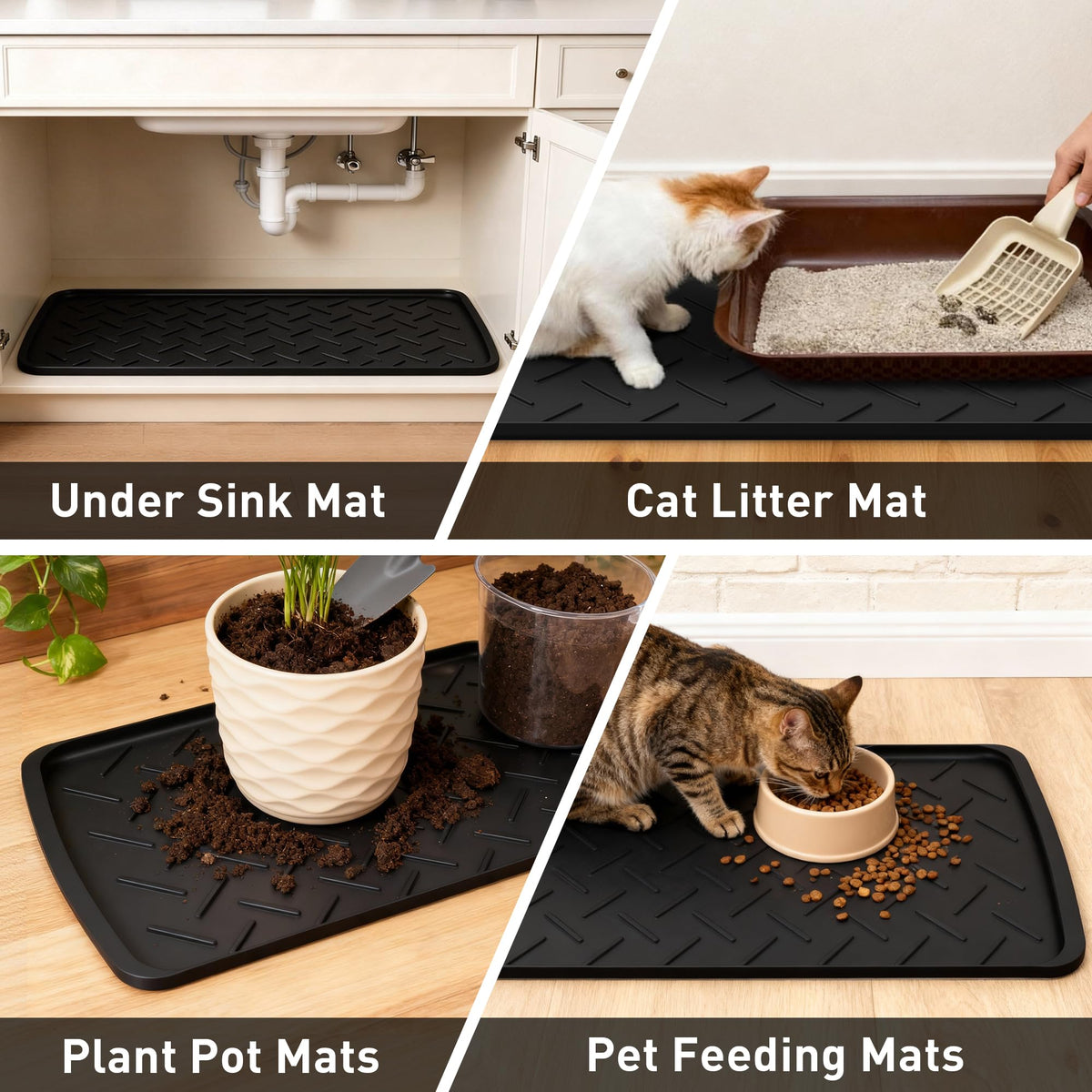 TonTool used under pet bowls to catch spills and protect flooring