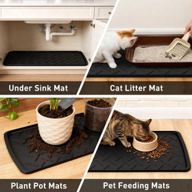 TonTool used under pet bowls to catch spills and protect flooring