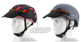 Tontron V01 mounted on helmet in city setting showing sun protection