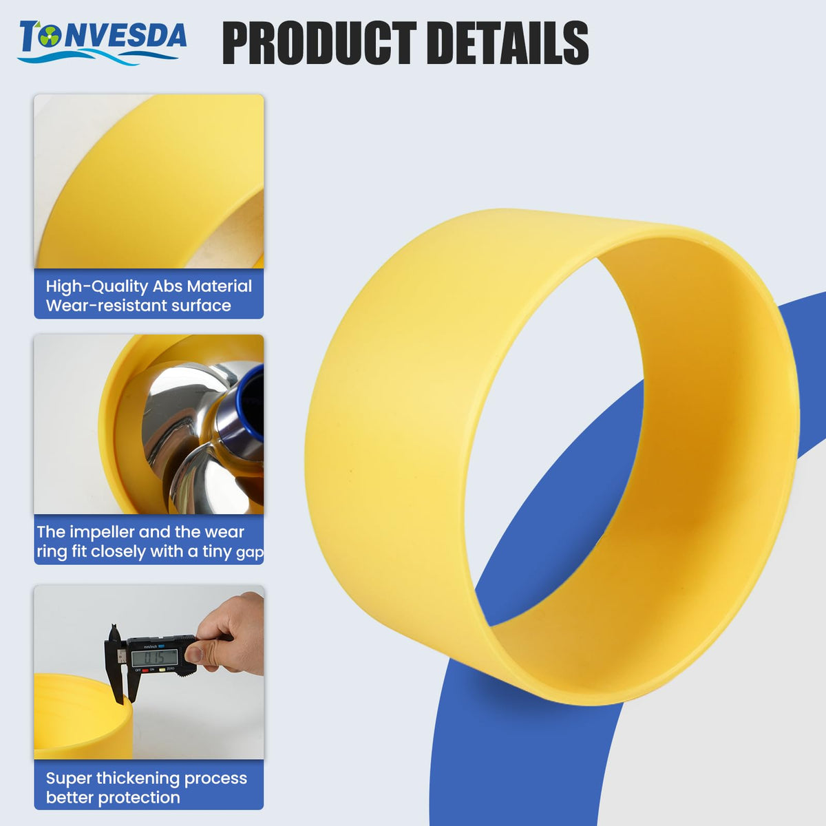 Tonvesda wear ring installed in pump demonstrating restored impeller clearance