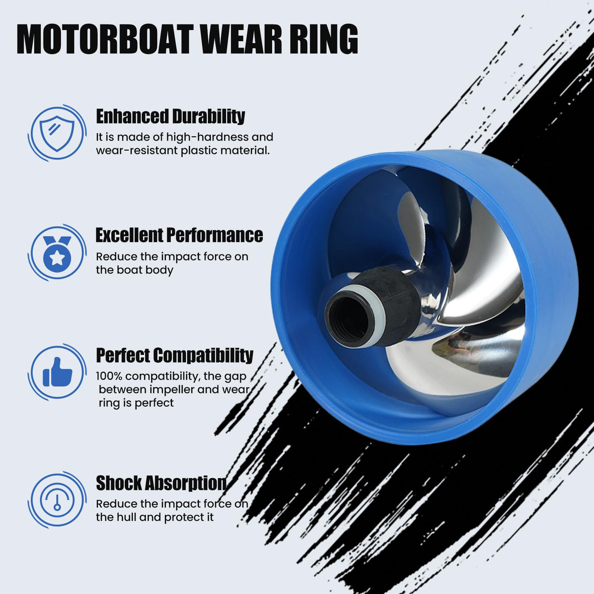 Tonvesda wear ring shown with a Sea‑Doo jet ski in water demonstrating reliability benefit
