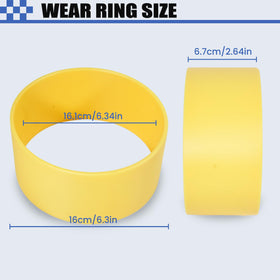 Tonvesda wear ring side profile illustrating thickness and rigid construction benefit