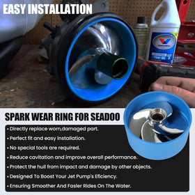 Tonvesda wear ring next to impeller demonstrating fitment and improved thrust