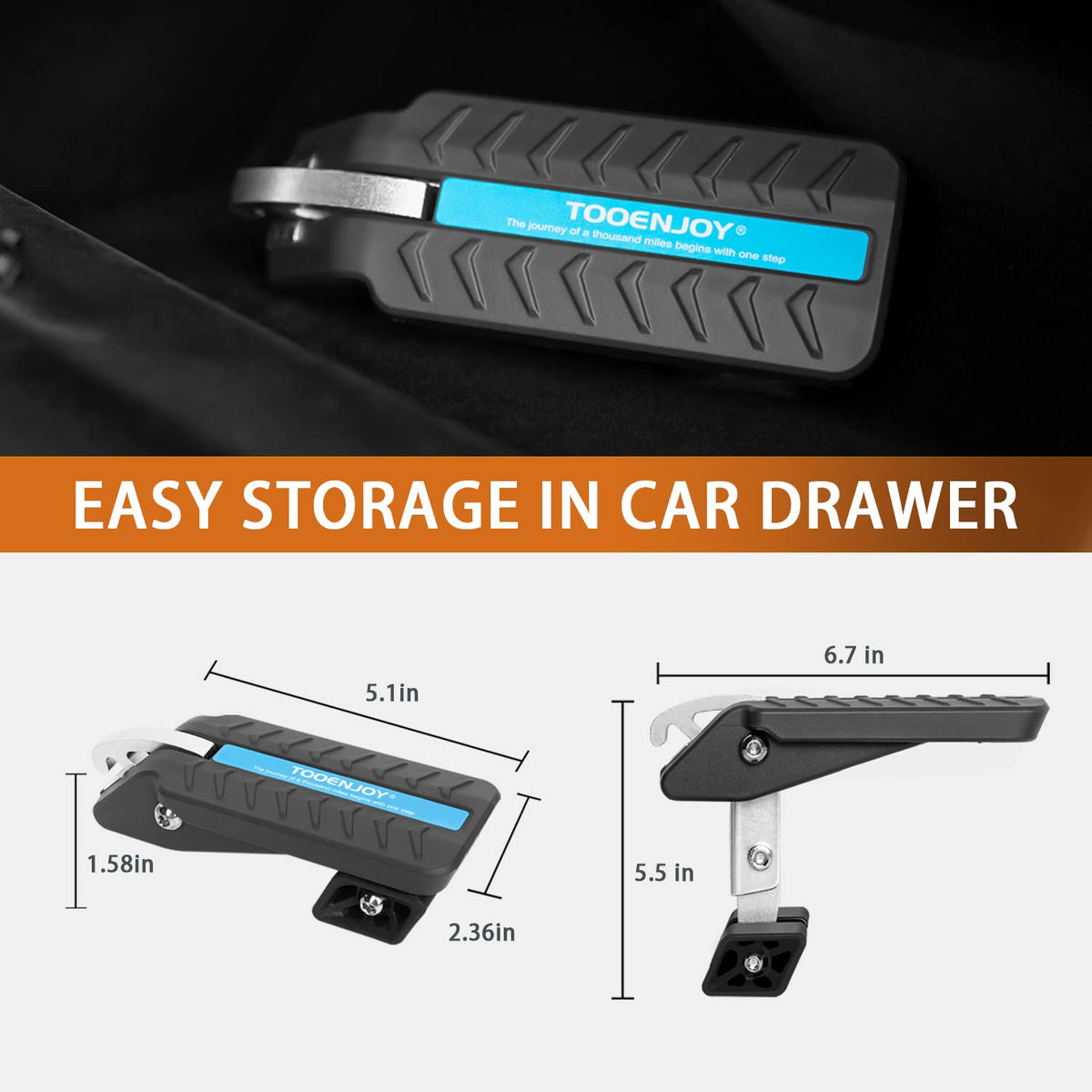 TOOENJOY detail of the five-gear adjustment mechanism providing customizable stance