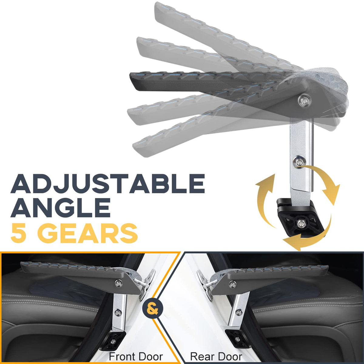TOOENJOY close-up of double rubber wheels protecting car door and reducing scratches