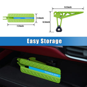TOOENJOY platform length and width shown for two-foot stable stance