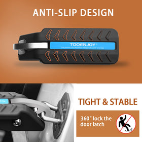 TOOENJOY folded pedal compactly stored in glovebox for convenient portability