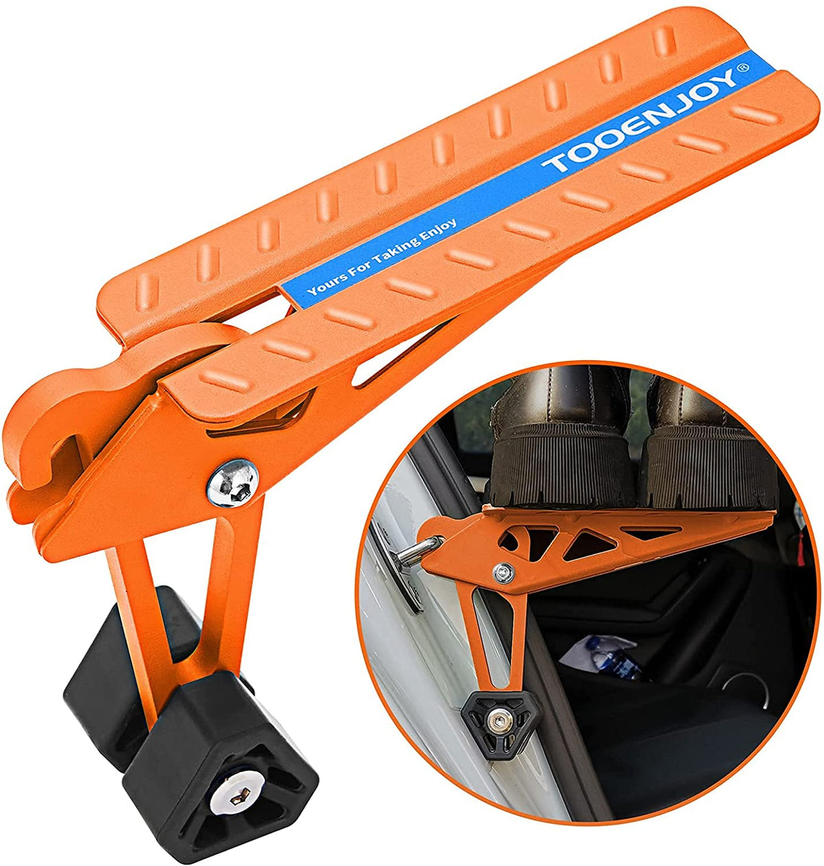 TOOENJOY front view on door latch showing easy attachment and visibility