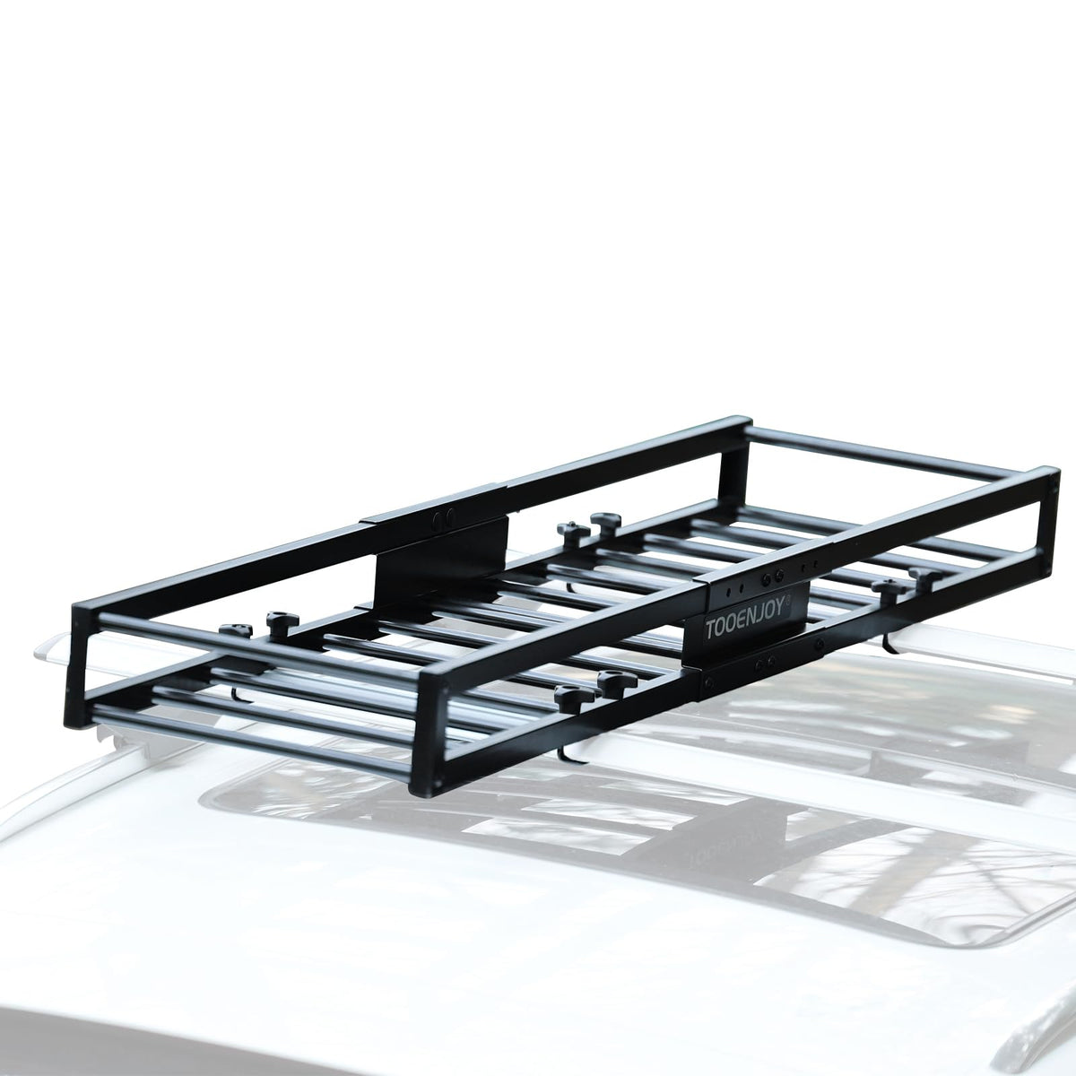 TOOENJOY front view of basket showing low-profile and cargo space benefit
