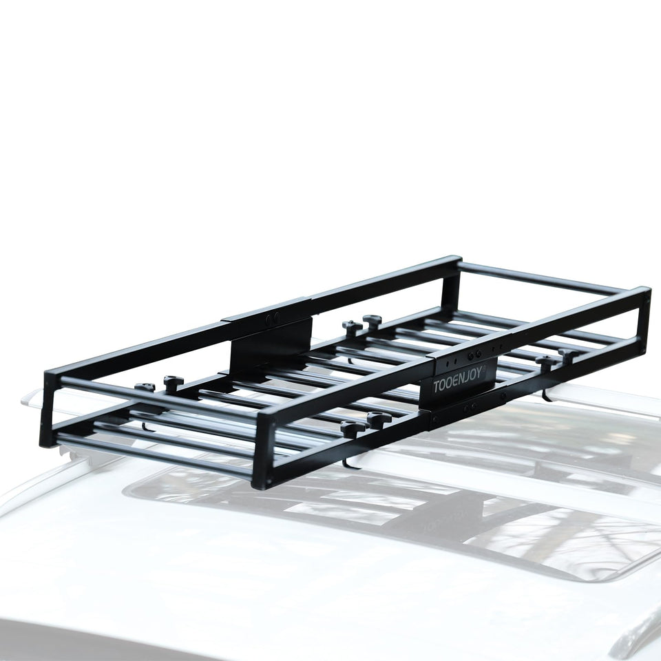TOOENJOY front view of basket showing low-profile and cargo space benefit