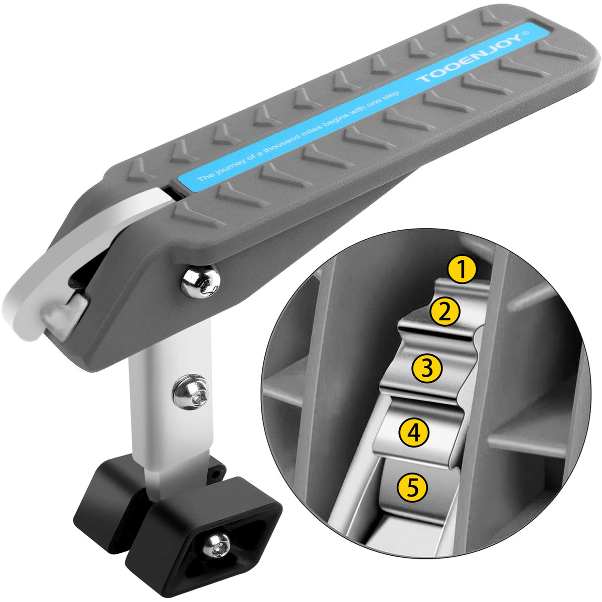 TOOENJOY front view step showing stable platform and quick access