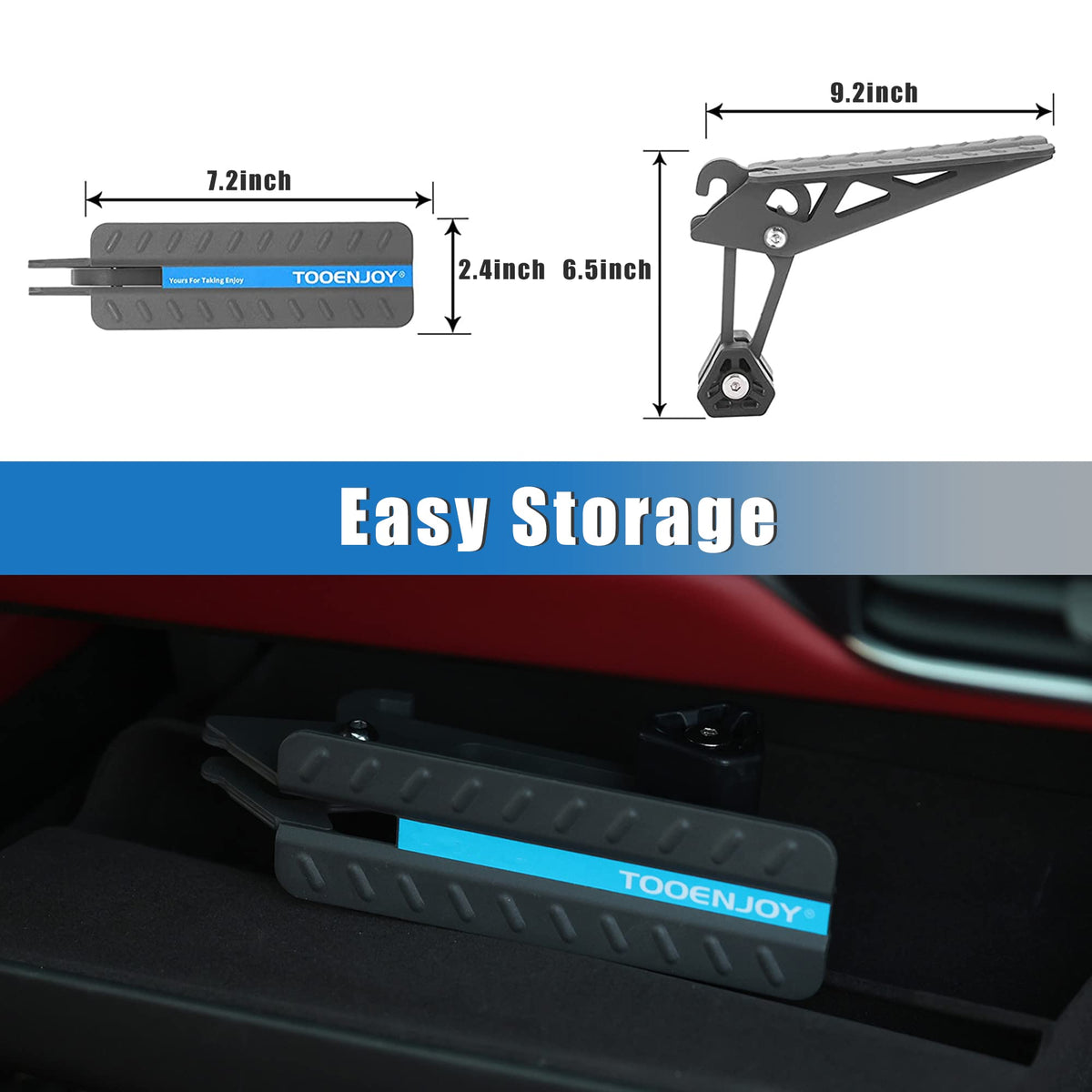 TOOENJOY in use loading roof box demonstrating safer rooftop access