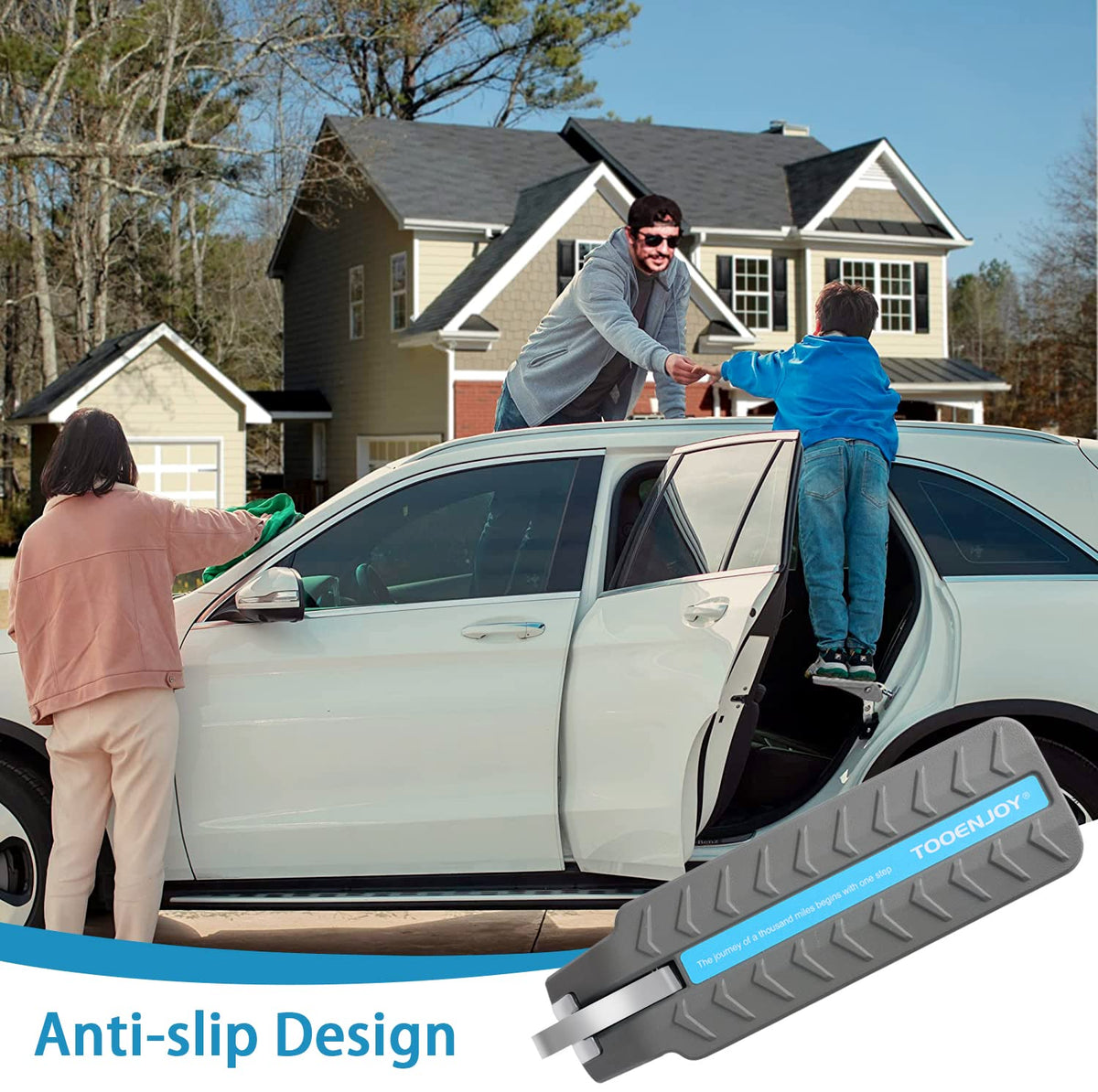 TOOENJOY in-use on car loading roof cargo with safe support
