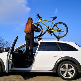 TOOENJOY lifestyle scene with vehicle showing roof-rack convenience