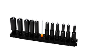 ToolBox Widget front packaging showing included 12 holders and 6 spacers for quick setup