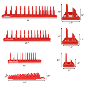 TOOLEAGUE close-up of printed size markings for quick socket identification