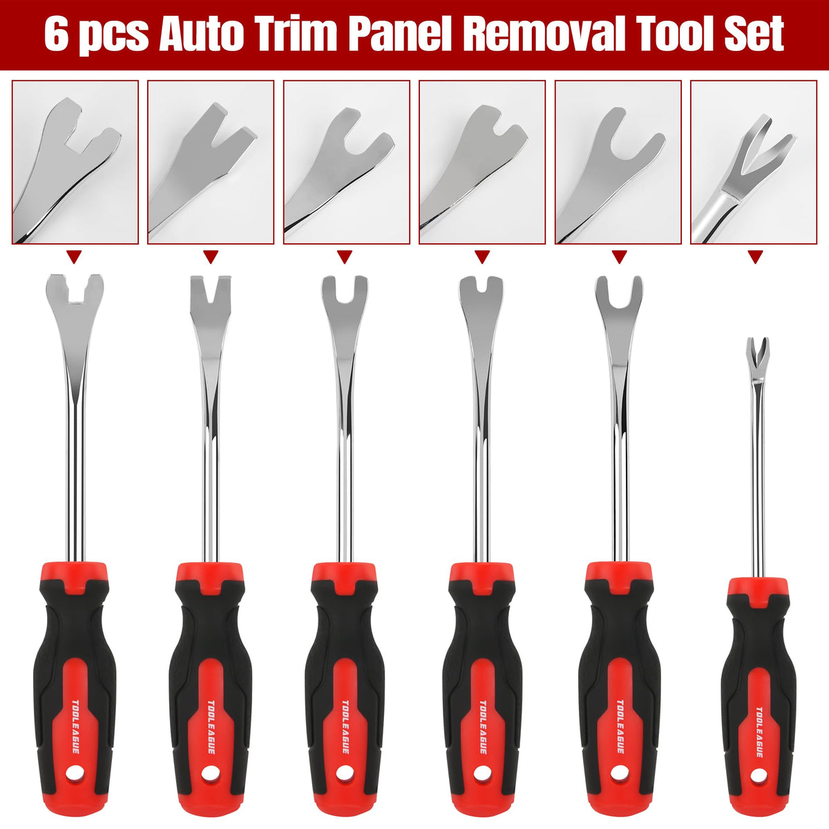 TOOLEAGUE rubberized TPR handle close-up for secure grip and reduced hand fatigue