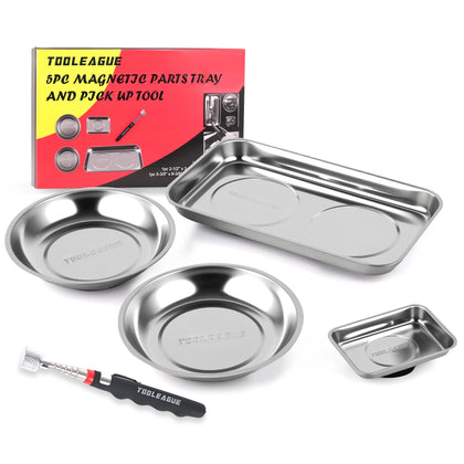 TOOLEAGUE large rectangular tray front view showing organized fasteners and secure hold