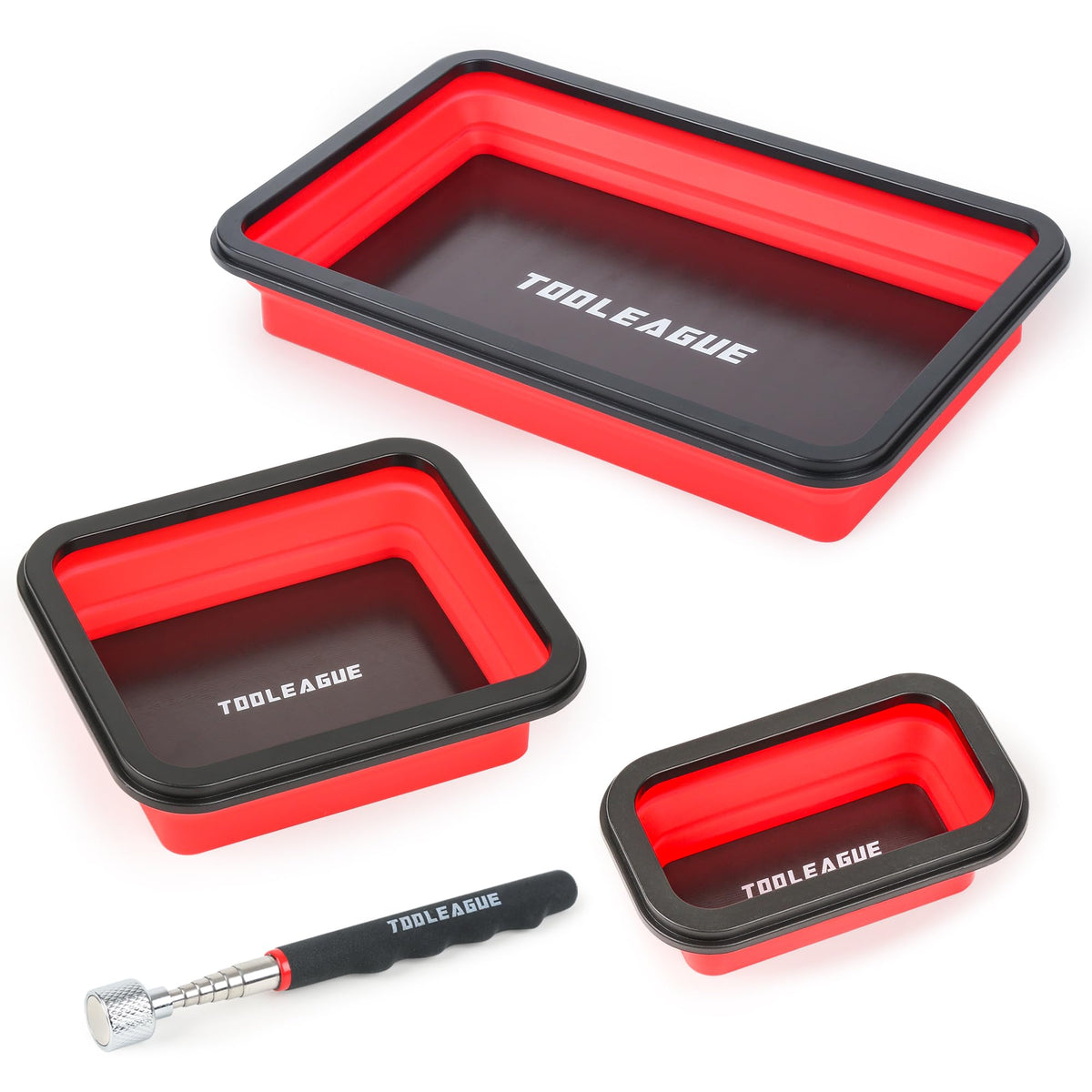 TOOLEAGUE large tray holding bolts in a car repair scene for organized workflow