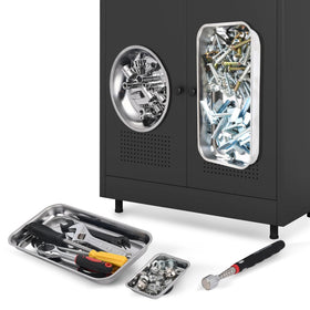 TOOLEAGUE mini tray next to coin to show compact size and tidy small-parts storage