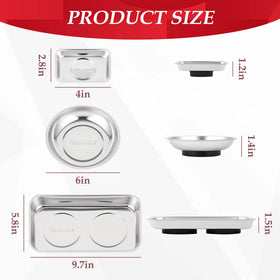 TOOLEAGUE round parts bowl close-up showing rubber-coated magnet protecting surface