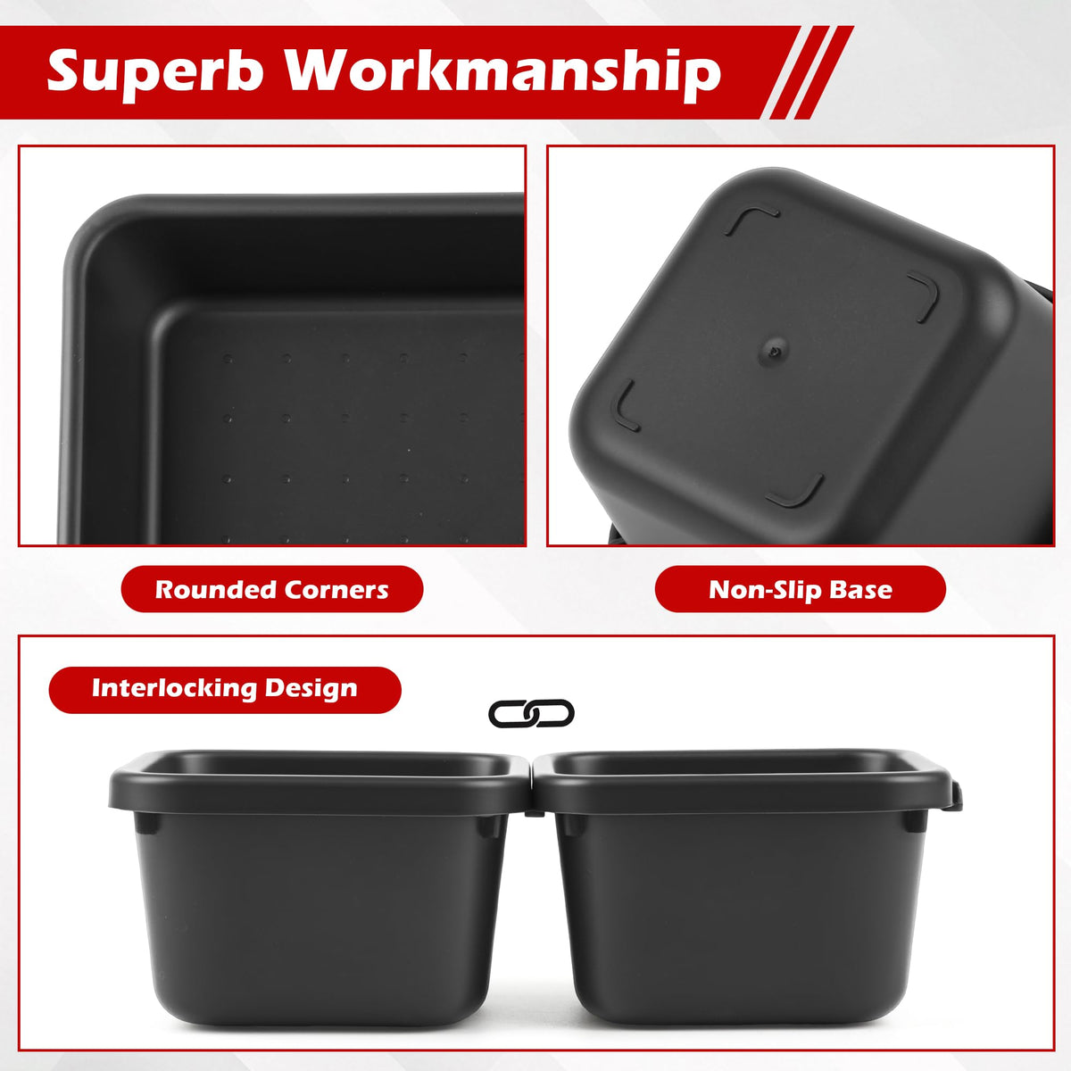 TOOLEAGUE ruler beside trays showing scale and accurate size selection