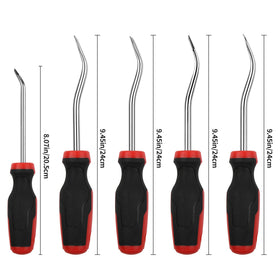 TOOLEAGUE close-up of V, U and square notch tips showing strong chrome-plated shafts