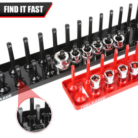 TOOLEAGUE wrench bar mounted to toolbox side showing stable magnetic hold