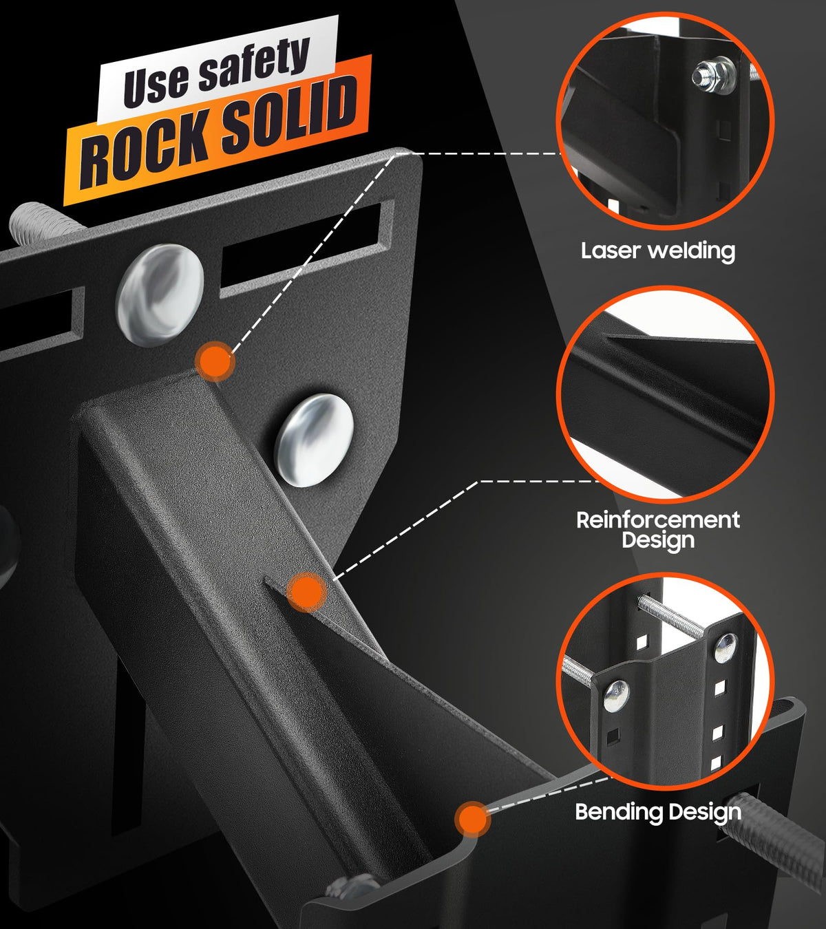 toolhoper 3-nut locking detail reducing vibration and keeping tire secure