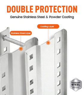 toolhoper close-up of 3-nut locking system, shows reduced vibration benefit