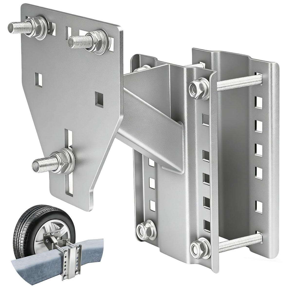 toolhoper front view showing carrier mounted and secure, demonstrates durable fit