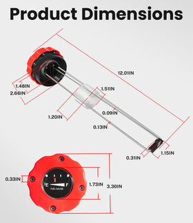 Toolixor cap next to ruler showing 12.01 inch length for correct fit verification
