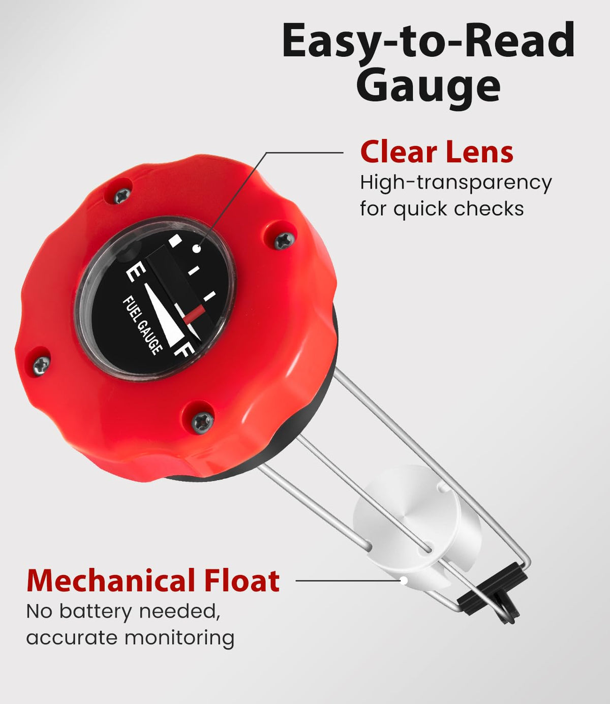Toolixor cap float detail demonstrating reliable mechanical indicator for accuracy