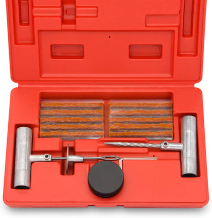 Tooluxe front case showing organized 35-piece kit for quick roadside access