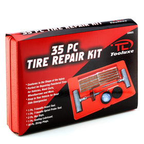 Tooluxe roadside use with person plugging a tire for fast emergency fix